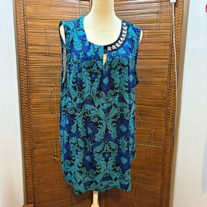 Roz & Ali Sleeveless Blue Blouse